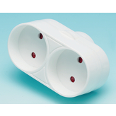 ODL-EBX-7A, 2-way socket 16 A/250 VAC White DK, Gelia