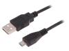 50521 Кабель; USB 2.0; вилка USB A, вилка micro USB B; 1м; черный