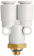 KQ2U06-M5A Y-plug-in connector M5-6.0 mm