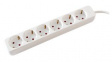 19991081 Outlet Strip 6x DE Type F (CEE 7/3) Socket - DE Type F (CEE 7/4) Plug White 3m