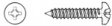 7981B0825R Self-tapping sheet metal screw, Phillips 25 mm
