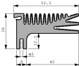 SK 487/37,5/SA Heat sink 37.5 mm 5 K/W black anodised