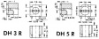 DH3R LED holder graphite 3 mm