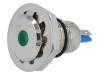 GQ12F-D/G/12, Индикат.лампа: LED; плоский; 12ВDC; Отв: O12мм; IP67; под пайку, Onpow