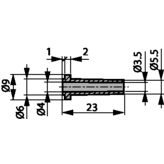 HV 2213, Anti-Kink Sleeve diam. 3.5 mm 23 mm Black - 632-02130, HellermannTyton
