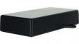 SR33-E.9 Enclosure with Rounded Corners 128x64x26mm Black ABS