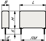 MKP1T012203C00KSSD, Polypropylene capacitor 2.2 nF +-10% 1600 VDC 650 VAC, Wima