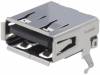 USB-A-S-RA Гнездо; USB A; THT; угловой 90°; Верс: USB 2.0; позолота