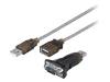 93128, Адаптер USB-RS232; вилка USB A, D-Sub "папа" 9pin; 1,5м; USB 2.0, Goobay