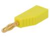 22.2626-24, Вилка; "банан" 4мм; 19А; желтый; с осевым гнездом, Staubli (former Multi-Contact )