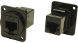 CP30220M3B RJ45 Panel Mount Adapter, XLR Housing, Unshielded, CAT5e 8P8C