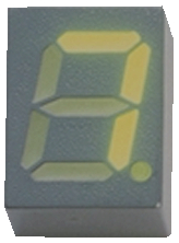 TDSY 1150, 7-segment LED-display yellow 7 mm THT, Vishay
