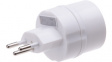 111402 Travel Adapter F (CEE 7/3), Type J (T12) ,white