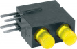1801.7736 PCB LED 3 mm round yellow/yellow