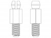 8G507V42232, Дистанц PCB; полиамид 66; Дл: 22,2мм; шток с резьбой,на защелки, DREMEC