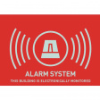 AU1311 Warning sticker Alarm -DK- 74 x 52.5 mm