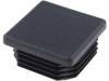 FIX-ST-40X40BK Заглушка; для профилей; H:19,5мм; Мат-л: ПВД; L:40мм; Выс:1?3мм