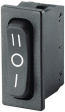 1838.1509 ROCKER; SPDT; Положения:3; ON-OFF-ON; 6A/250ВAC; черный; IP40