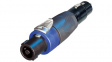 NA4FX-F XLR, Cable socket 3 Quick Lock  Black / Blue