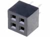 ZL265-4DG Гнездо; штыревое; "мама"; PIN:4; прямой; 2мм; THT; 2x2; дл.2,5мм