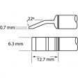 PTTC-704 [2 шт] Soldering Tip Blade, pair 6.3 mm 390 °C