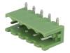XY2500R-A(5.0)-5P Разъемный клеммник; гнездо; "папа"; 5мм; без боковых стенок; THT