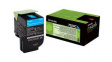 70C2XC0 Toner Cartridge, 4000 Sheets, Cyan