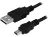 CU0014 Кабель; USB 2.0; вилка USB A, вилка mini USB B; никелированные