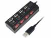 UA0128 Hub USB; USB 2.0; PnP; Кол-во портов:4; 480Мбит/с
