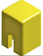 RND 210-00219 Cap yellow Square 4.0x4.0x5.5 mm