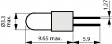 KH 7839 BI PIN 1,27 Сигнальная лампа накаливания Двухштырьковый (T1) 28 VAC/DC