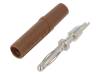 FK 02 L NI/BR, Вилка; "банан" 2мм; 10А; 70ВDC; коричневый; Подключение: пайка, Schutzinger