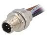 21035991505, Гнездо; M12; PIN:5; "мама"; код L-Power; провода; прямой; 63В; 12А, Harting
