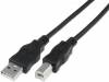 AK-300105-005-S Кабель; USB 2.0; вилка USB A, вилка USB B; никелированные; 0,5м