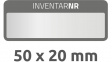 6905 Inventory Labels, 10 sheets/50 labels, 50 x 20 mm, Silver / Black