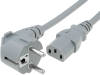 SN311-3/10/1.5GY Кабель; угловая вилка CEE 7/7 (E/F),IEC C13 "мама"; 1,5м; серый