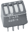 3-0435668-4, DIL switch THD 4P, TE Connectivity
