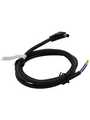 RND 205-01295, DC Connection Cable, 2.5x5.5x9.5mm Plug - Bare Ends, Angled, 300mm, Black, RND Connect
