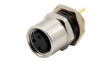 RND 205-01129 M8 Straight Socket Circular Sensor Connector, 3 Poles, A-Coded, Solder