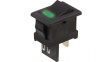 JWS11RAAF ROCKER; SPST; Пол: 2; ON-OFF; 10A/125ВAC; черный; LED; Корпус: черный