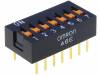 A6E-7101, Переключатель: DIP-SWITCH; Кол-во секций:7; ON-OFF; 0,025A/24ВDC, Omron