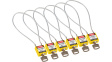 195977 [6 шт] Safety Padlock;Yellow;400 mm;Nylon