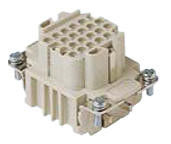 CDDF 24, CDD, 24 poles +earth, female insert, for female contacts 10A, ILME
