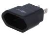 45344, Адаптер; Вых: EU; Вх: ЯПОНИЯ, USA; Цвет: черный, Goobay