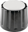 334.6 Plastic rotary knob without line black 36 mm