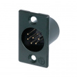 NC6MP-BAG XLR Panel-mount male receptacle 6Pblack