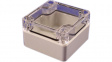 1554B2GYCL Watertight plastic enclosure 65 x 65 x 40.5 mm Grey, Clear Polycarbonate IP66