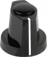 352.41 Plastic wing knob with line black 11 mm