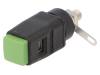 SDK503/GN Зажим лабораторный; зеленый; 60ВDC; 16А; Монтаж: винтами; -25?90°C