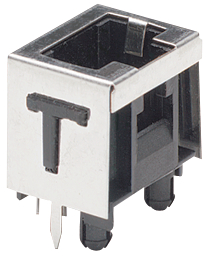 100616-1, Гнездо; RJ45; PIN:8; со стопором панели; Конфиг.выводов:8p8c; THT, TE Connectivity
